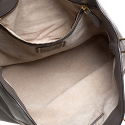 Pre Owned Prada Dark Grey Soft Leather Shopper Tote