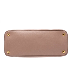 Pre Owned Prada Pink Saffiano Lux Leather Medium Promenade Bag