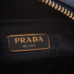 Pre Owned Prada Blue Saffiano Leather Camera Crossbody Bag