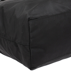 Pre Owned Prada Black Nylon and Leather Tessuto Shopper Tote