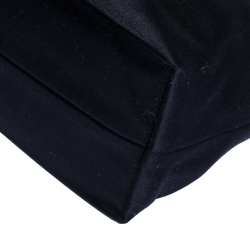 Pre Owned Prada Navy Blue Satin Shopper Tote