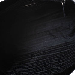 Pre Owned Prada Navy Blue Satin Shopper Tote