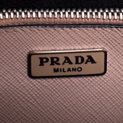 Pre Owned Prada Beige Saffiano Leather Mini Sound Convertible Bag