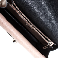 Pre Owned Prada Beige Saffiano Leather Mini Sound Convertible Bag