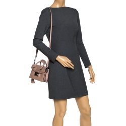 Pre Owned Prada Beige Saffiano Leather Mini Sound Convertible Bag