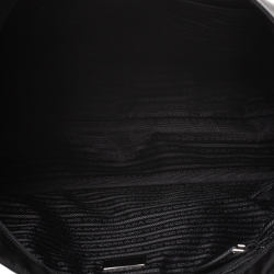 Pre Owned Prada Black Nylon and Leather Tote