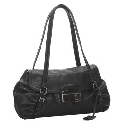Pre Owned Prada Black Leather Shoulder Bag