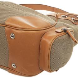 مملوكة مسبقًا Prada Beige Trim Logo Jacquard Hobo Bag