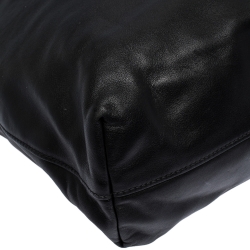 Pre Owned Prada Black Vitello Daino Leather Shopper Tote