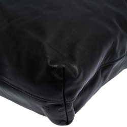 Pre Owned Prada Black Vitello Daino Leather Shopper Tote