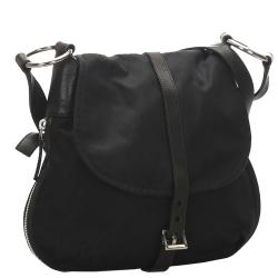 Pre Owned Prada Black Tessuto Nylon Crossbody Bag