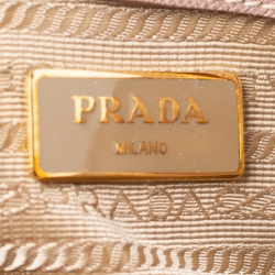 Pre Owned Prada Pink Saffiano Lux Leather Medium Galleria Tote