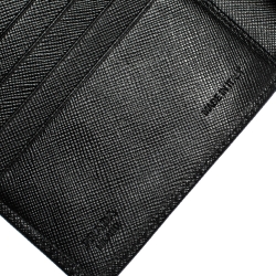 Pre Owned Prada Black Saffiano Lux Leather Continental Wallet