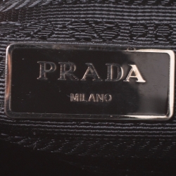 Pre Owned Prada Black Nylon Front Pocket Crossbody Bag