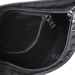 Pre Owned Prada Black Nylon Front Pocket Crossbody Bag