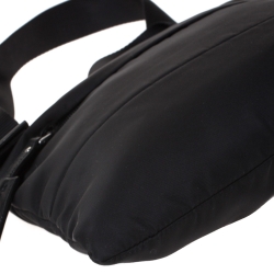 Pre Owned Prada Black Nylon Front Pocket Crossbody Bag