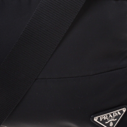 Pre Owned Prada Black Nylon Front Pocket Crossbody Bag