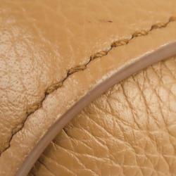 Pre Owned Prada Brown Leather Vitello Daino Crossbody Bag