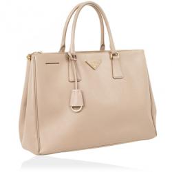 مملوكة مسبقًا Prada Light Pink Saffiano Lux Double Zip Tote 