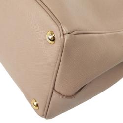 مملوكة مسبقًا Prada Light Pink Saffiano Lux Double Zip Tote 