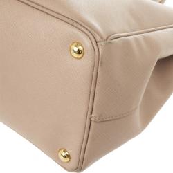 مملوكة مسبقًا Prada Light Pink Saffiano Lux Double Zip Tote 