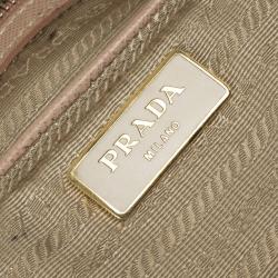 مملوكة مسبقًا Prada Light Pink Saffiano Lux Double Zip Tote 