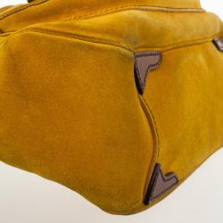 Pre Owned Prada Suede Leather Shoulder Bag