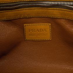 Pre Owned Prada Suede Leather Shoulder Bag