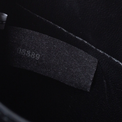 Pre Owned Prada Black/Red Saffiano Cuir and Crocodile Small Double Handle Tote