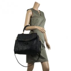 مملوكة مسبقًا Prada Limited Edition Madras Woven Flap Top Satchel
