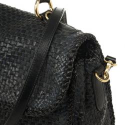 مملوكة مسبقًا Prada Limited Edition Madras Woven Flap Top Satchel