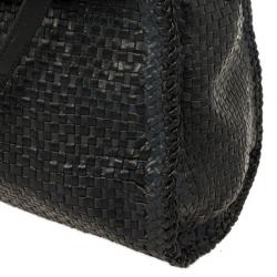 مملوكة مسبقًا Prada Limited Edition Madras Woven Flap Top Satchel