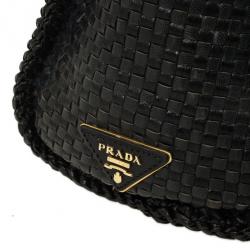 مملوكة مسبقًا Prada Limited Edition Madras Woven Flap Top Satchel