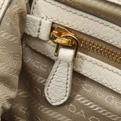 Pre Owned Prada Brown Raffia And Leather Frame Shoulder Bag