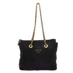 Pre Owned Prada Black Nylon Shoulder Bag