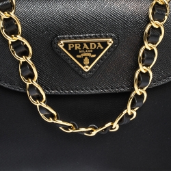 Pre Owned Prada Black Nylon and Leather Crossbody Bag