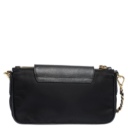 Pre Owned Prada Black Nylon and Leather Crossbody Bag