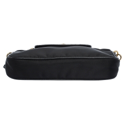 Pre Owned Prada Black Nylon and Leather Crossbody Bag