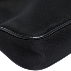 Pre Owned Prada Black Nylon and Leather Crossbody Bag