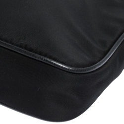 Pre Owned Prada Black Nylon and Leather Crossbody Bag