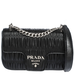 Authentic Prada Gaufre Nappa Leather Nero Shoulder Bag