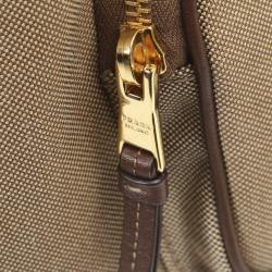 Pre Owned Prada Brown Canapa Canvas Shoulder Bag