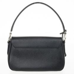 Pre Owned Prada Black Saffiano Leather Small Shoulder Bag  