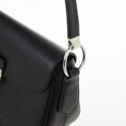 Pre Owned Prada Black Saffiano Leather Small Shoulder Bag  
