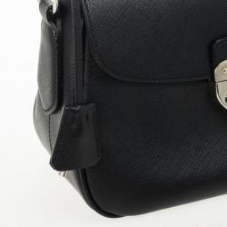 Pre Owned Prada Black Saffiano Leather Small Shoulder Bag  