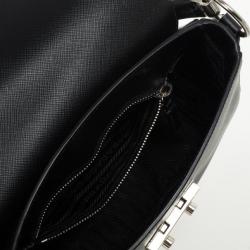 Pre Owned Prada Black Saffiano Leather Small Shoulder Bag  
