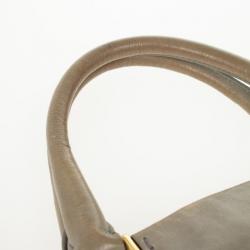 Pre Owned Prada Grey Leather Soft Top Handle Tote