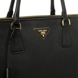 Pre Owned Prada Saffiano Lux Doublezip Tote bag