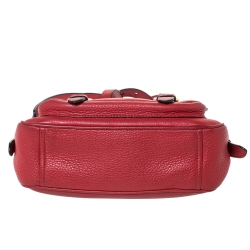 Pre Owned Prada Red Leather Buckle Flap Shoulder Bag