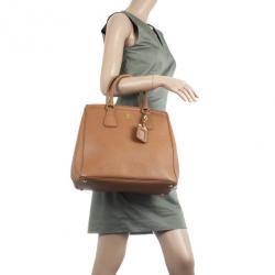 Pre Owned Prada Caramel Saffiano Tote